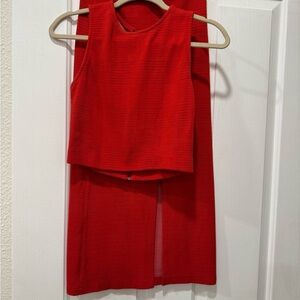 Alice + Olivia Red Sleeveless Dress